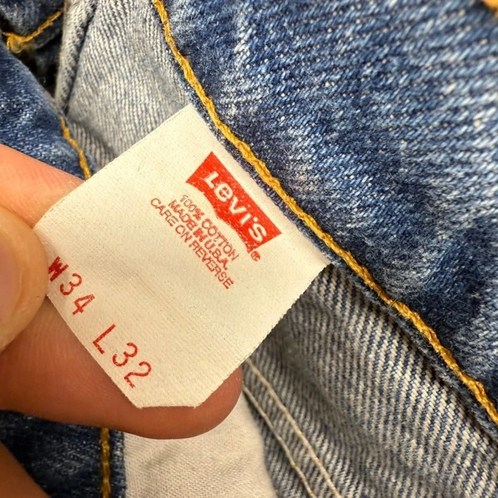 Vintage Levis Jeans men's 34x32 Blue Denim 517 Orange Tab Made In USA 90s Rodeo